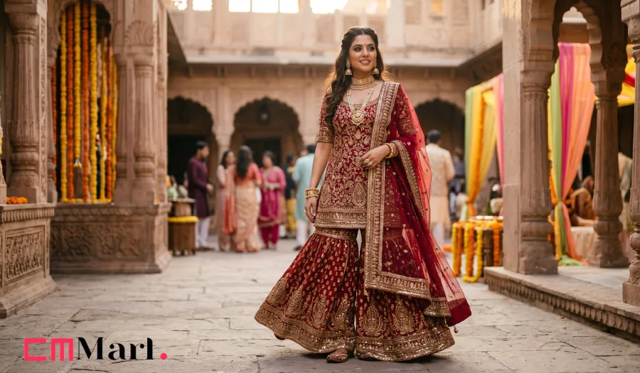 Heavy Embroidered Shararas