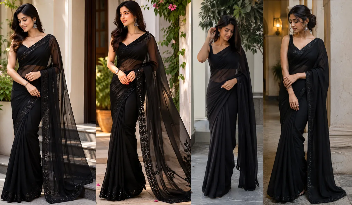 Top 10 Black Saree For Indian Women: Elegant Party Wear Designs