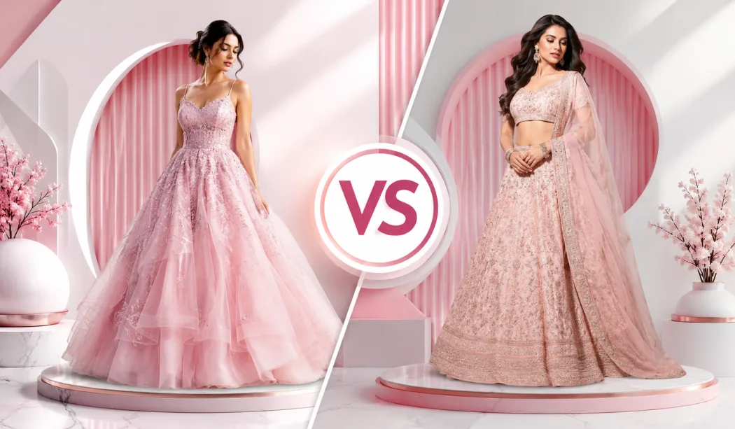 Party Wear Gown vs Ethnic Dress Party Wear Gown vs Ethnic Dress