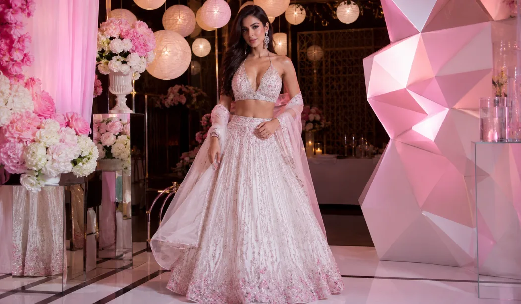 Simple party wear lehenga for women