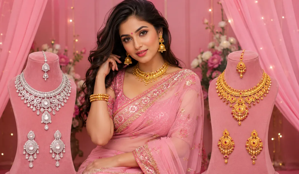 Silver vs gold jewelry for sarees