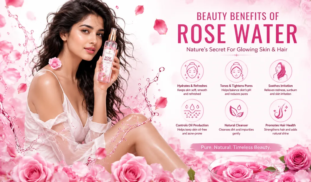 Top Beauty Benefits Of Rose Water for Skin Care