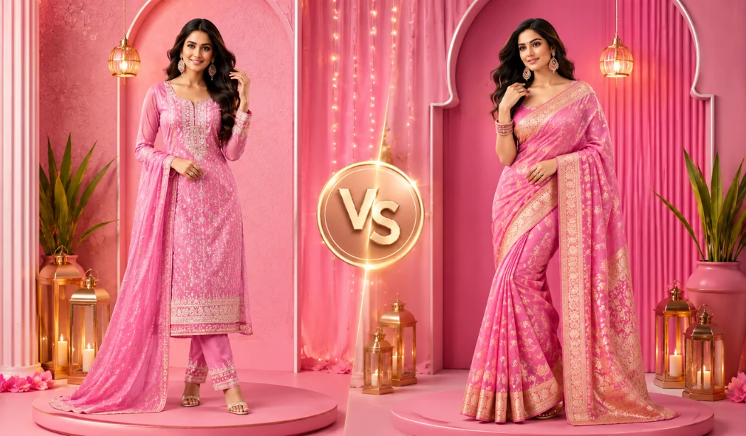 Festive Kurta Sets Vs Sarees For Festivals Festive Kurta Sets Vs Sarees For Festivals