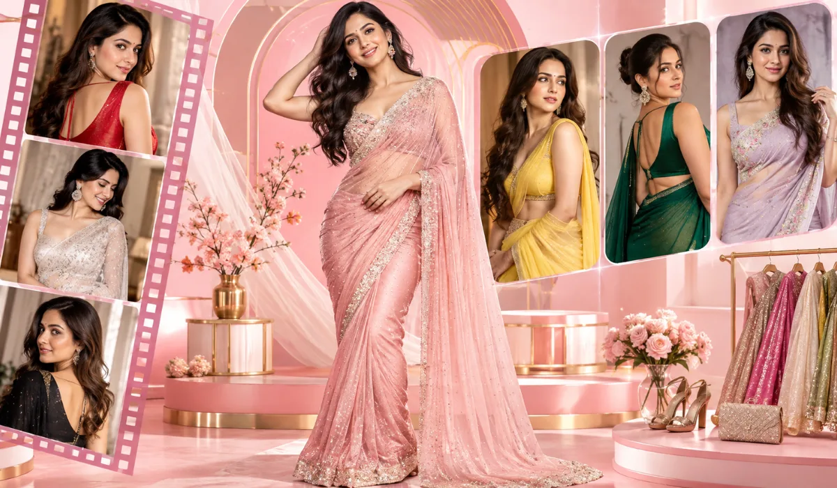 Celebrity saree look simple Celebrity saree look simple