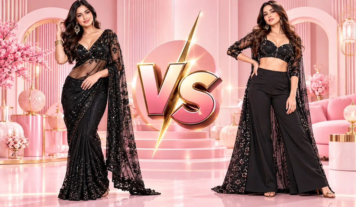Modern Saree Vs Indo Western Modern Saree Vs Indo Western