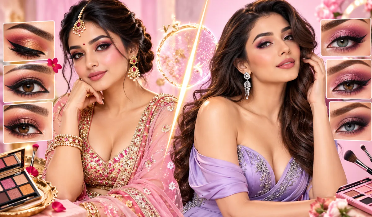 Indian Eye Makeup vs. Western Eye Makeup for Parties Indian Eye Makeup vs. Western Eye Makeup for Parties