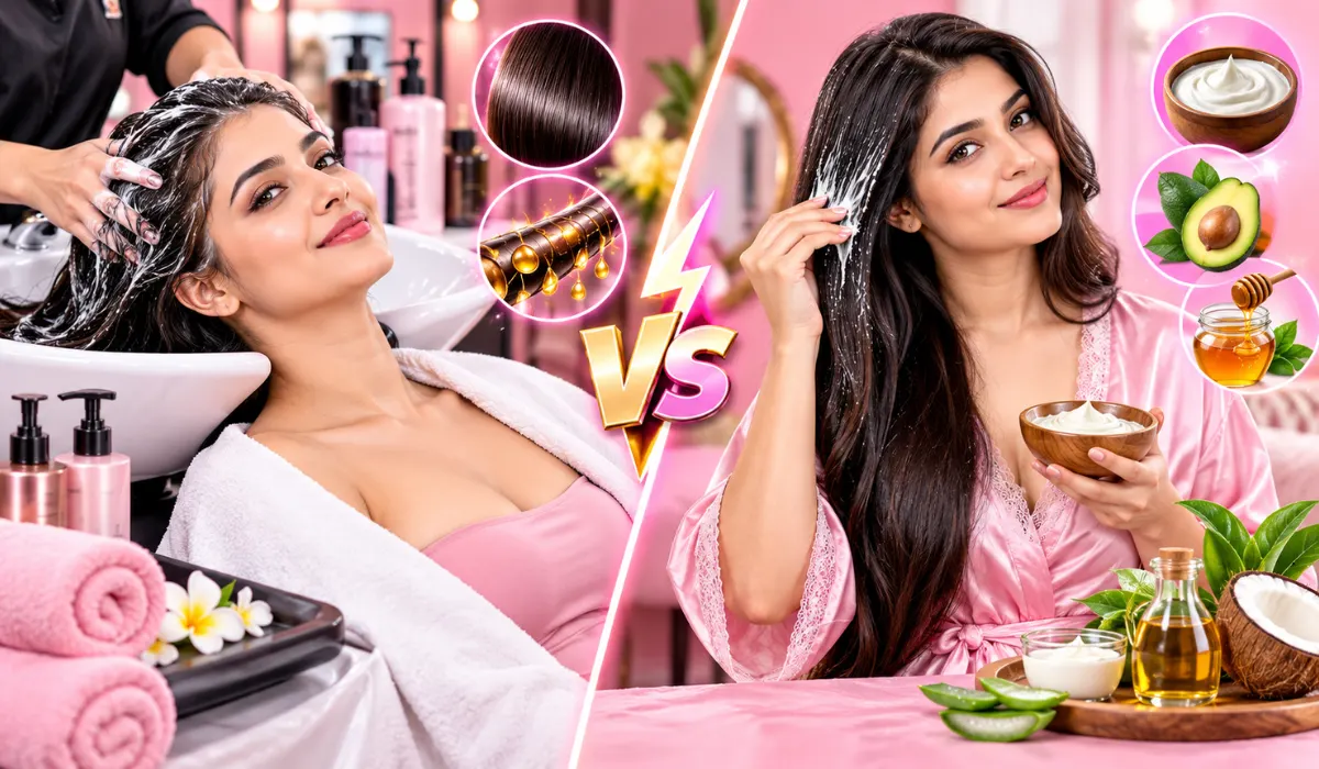 Hair Spa vs Home Hair Treatment