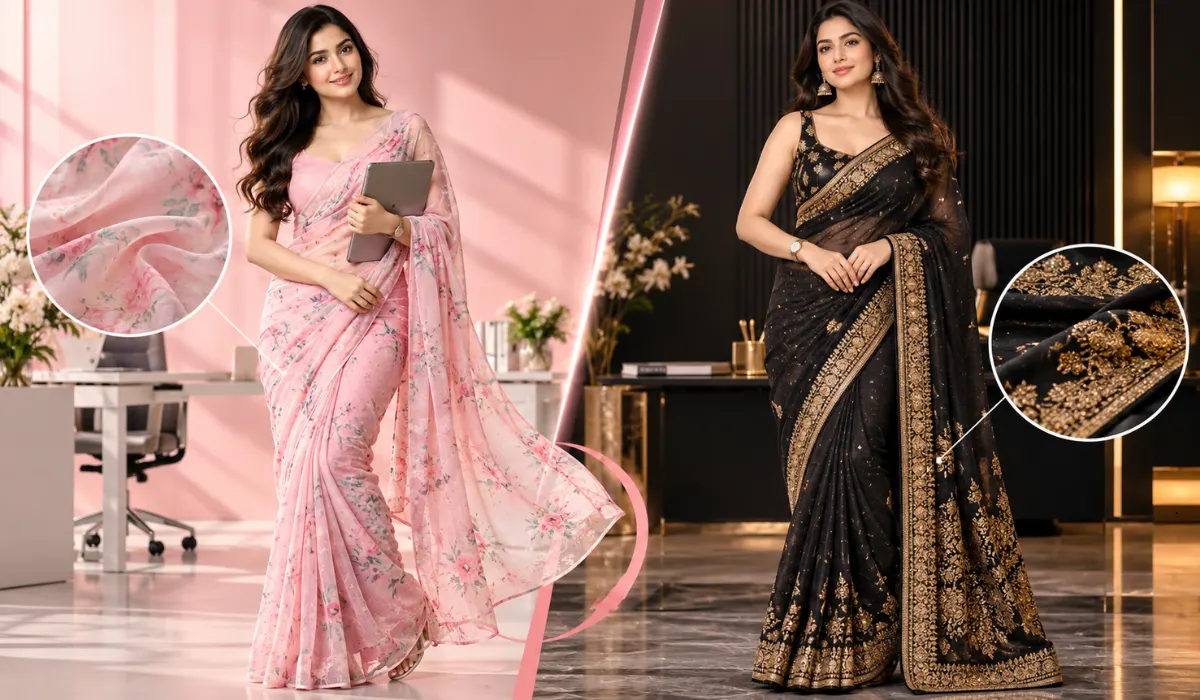 Lightweight Sarees vs Heavy Sarees For Office Wear