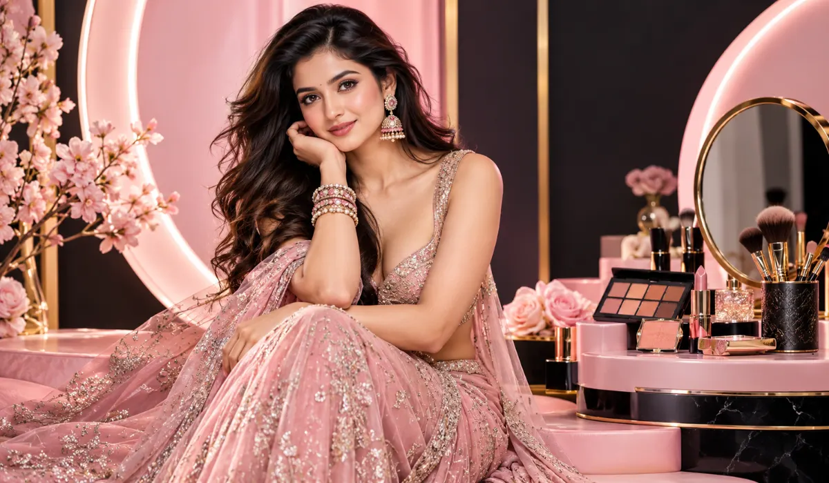 Simple party makeup look with saree Simple party makeup look with saree