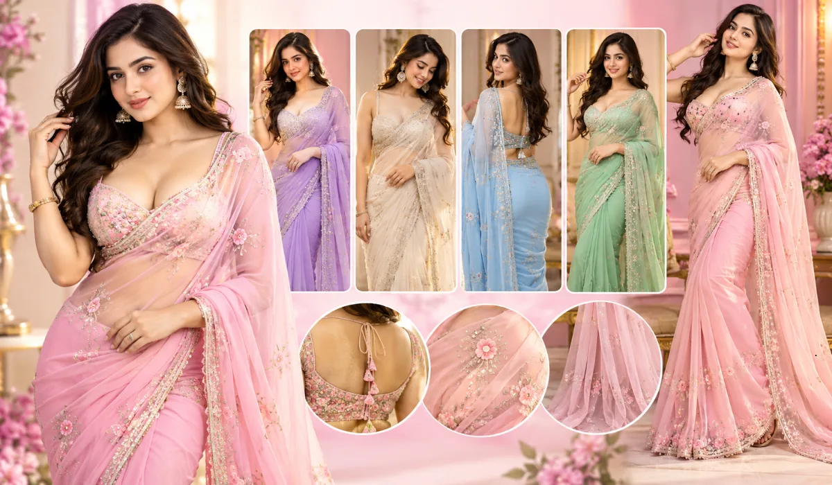 Chiffon Saree for Wedding Party