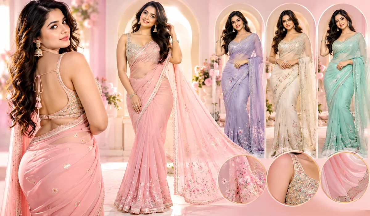 Party wear Chiffon Saree