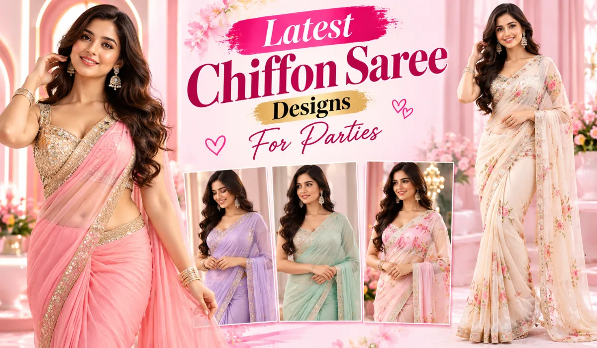 Latest Chiffon Saree Designs For Parties: Trendy Styles And Ideas